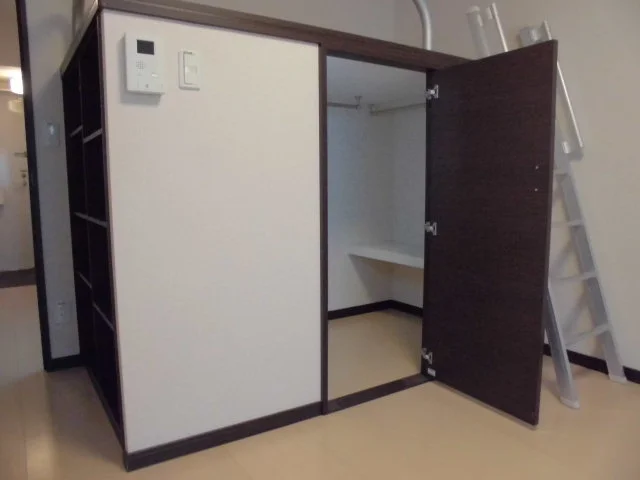 ロフト下と横は収納になっております