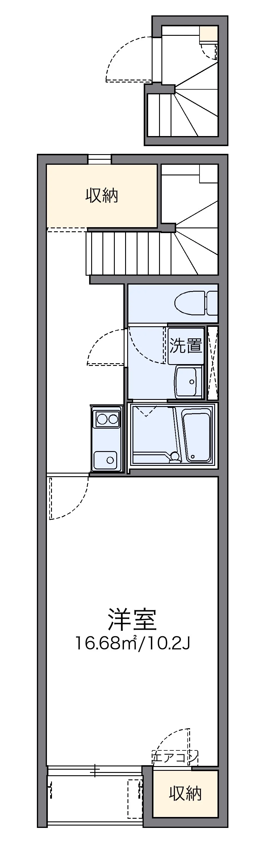 代表的な間取のため実際の間取とは異なる場合があります