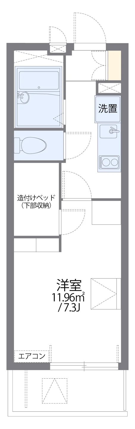 代表的な間取のため実際の間取とは異なる場合があります