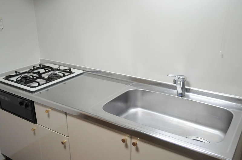 2口ガスコンロのワイドタイプキッチン