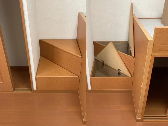 階段部分は収納を兼ねております。