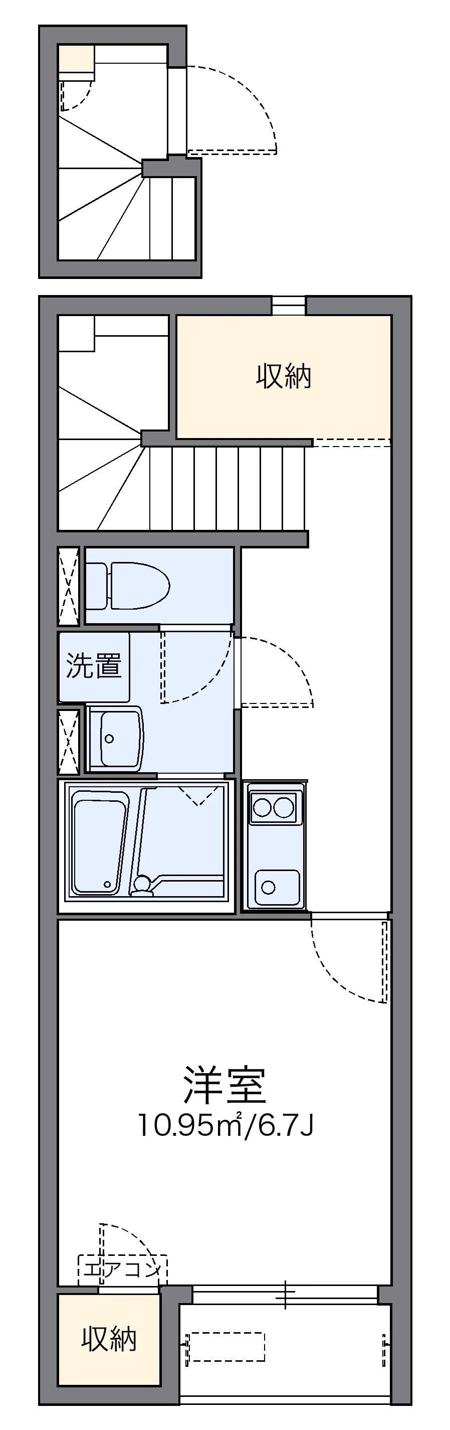 代表的な間取のため実際の間取とは異なる場合があります
