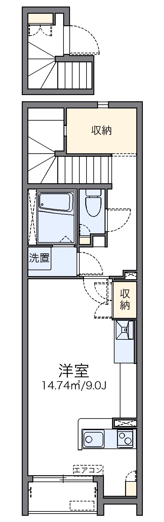 代表的な間取のため実際の間取とは異なる場合があります