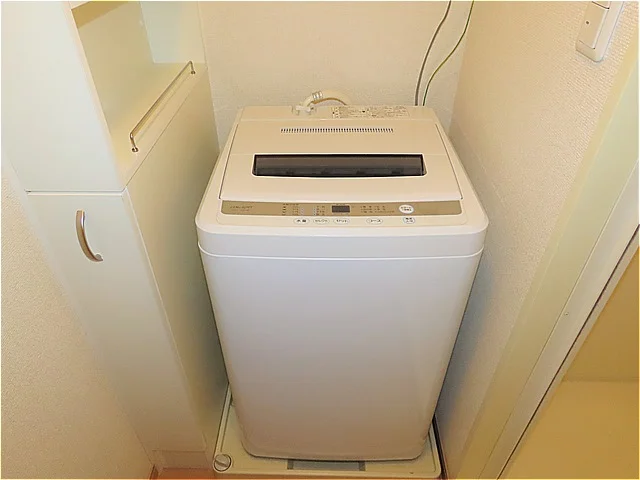 洗濯機も付いています