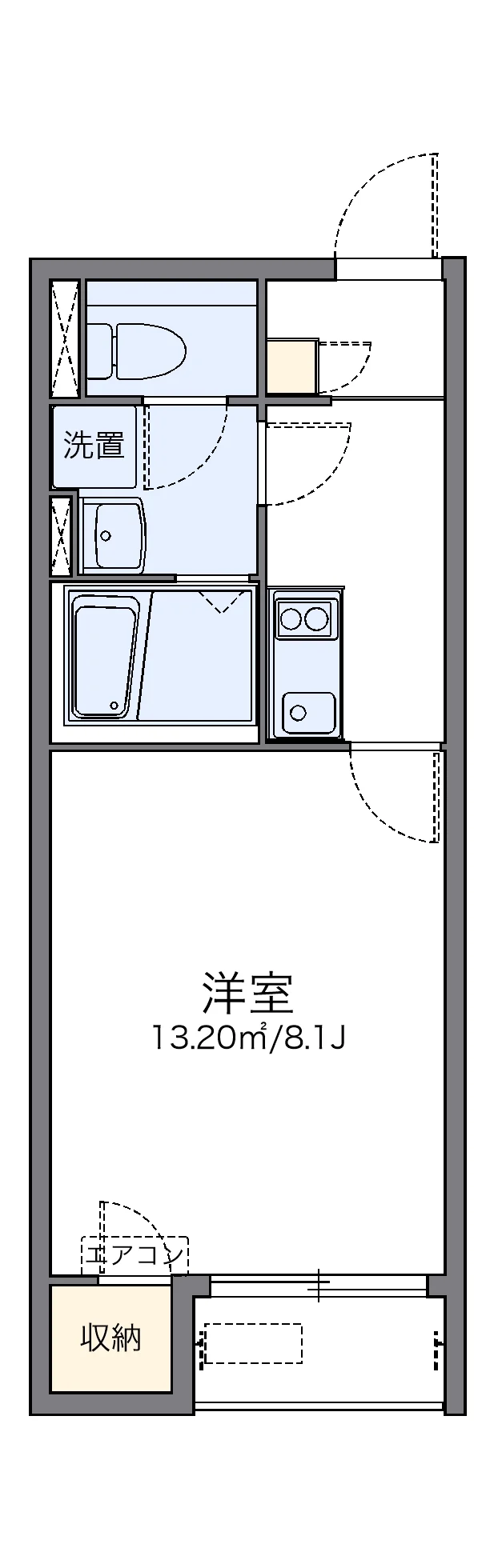 代表的な間取のため実際の間取とは異なる場合があります