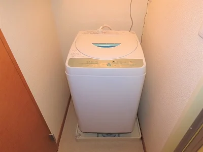 洗濯機も付いています