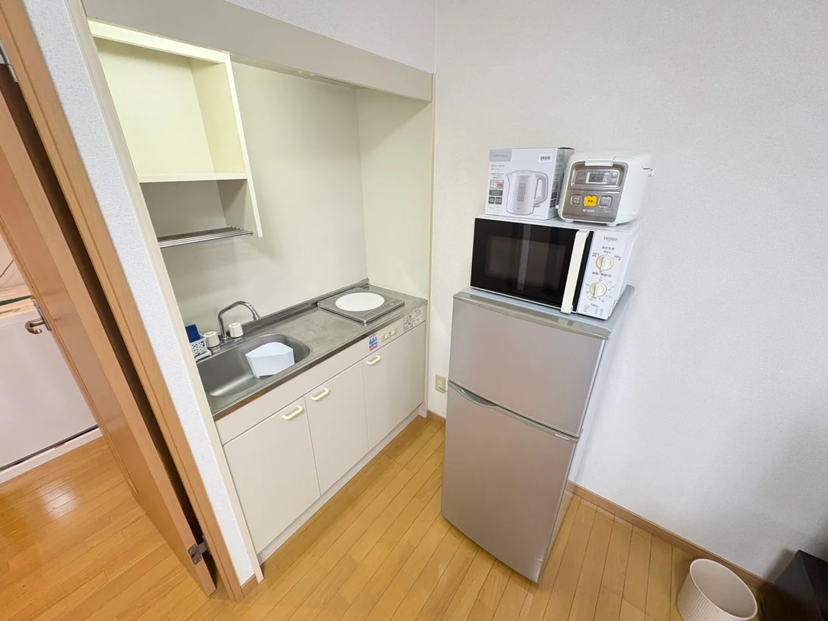 ＩＨ１口コンロ付♪スーパーで食材を買ってきたらすぐにお料理に取り掛かれます！