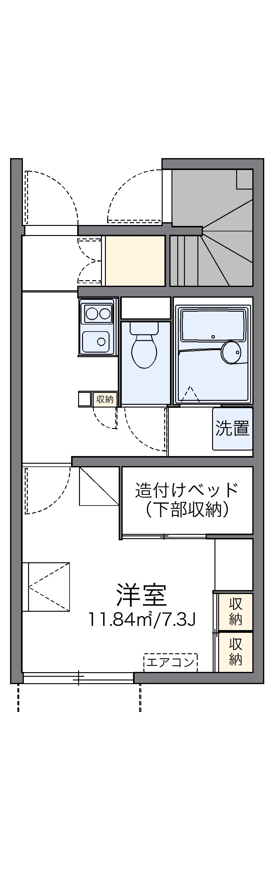 代表的な間取のため実際の間取とは異なる場合があります