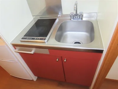 2口の電気コンロまたはIHコンロとなります