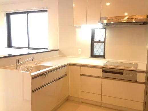 システムキッチン。食洗機付き。