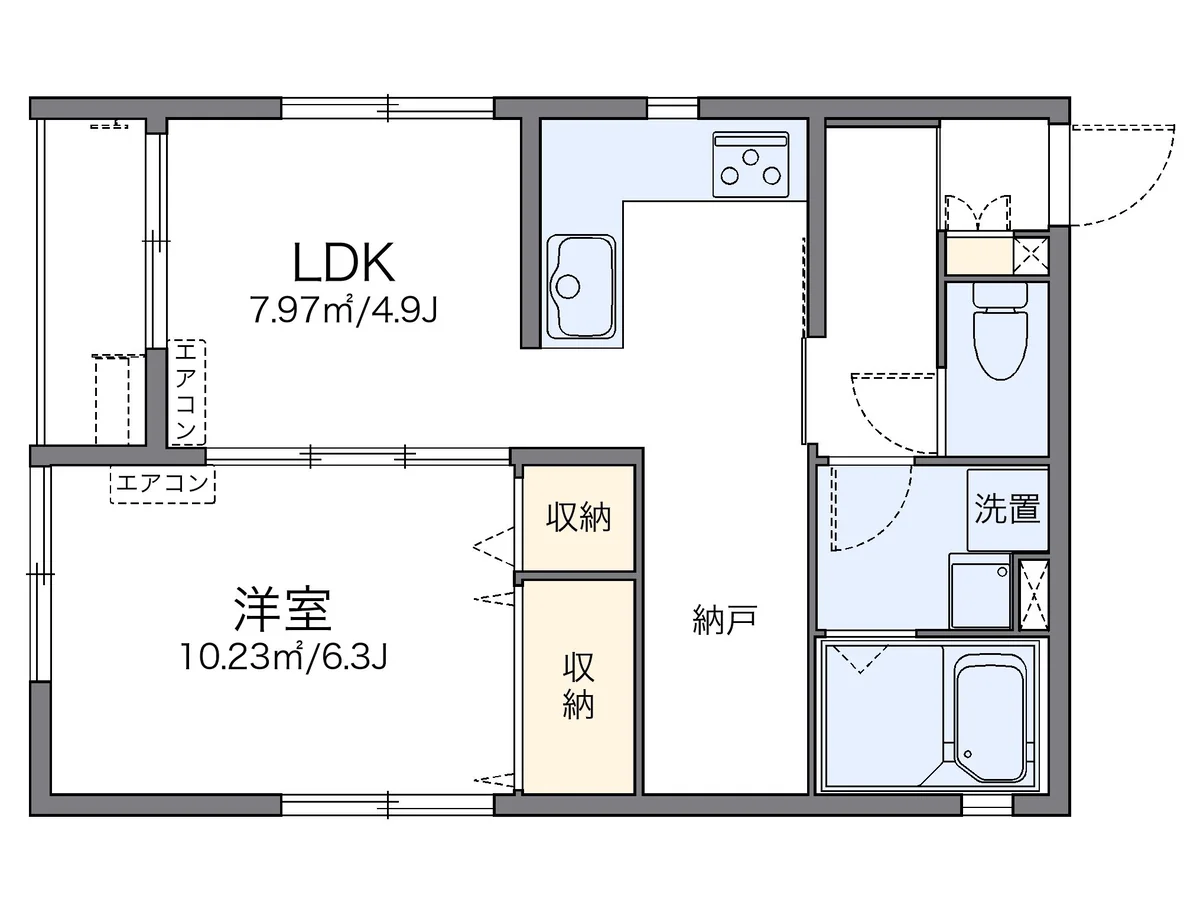 代表的な間取のため実際の間取とは異なる場合があります
