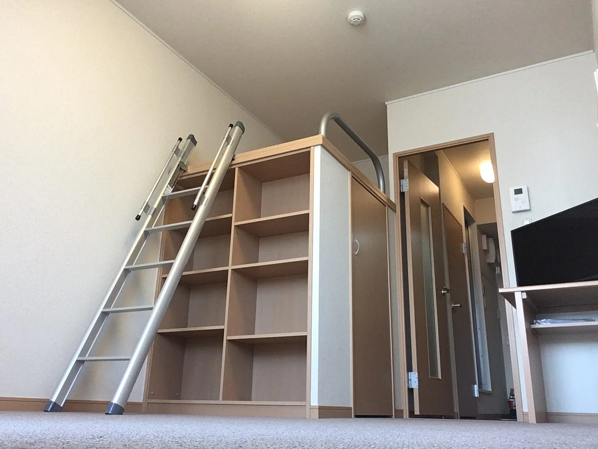 ハイベッドタイプのお部屋です