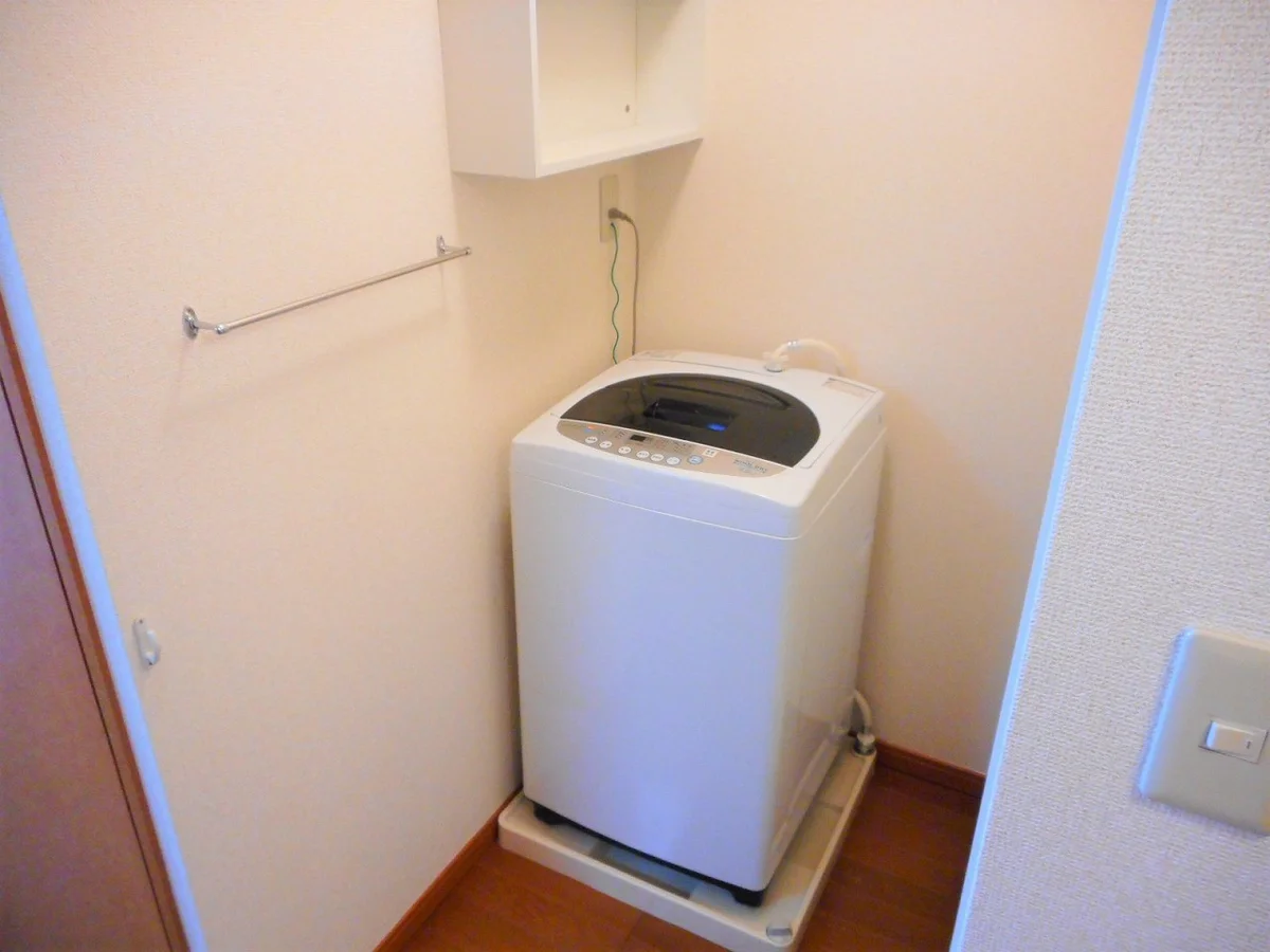 洗濯機も付いています