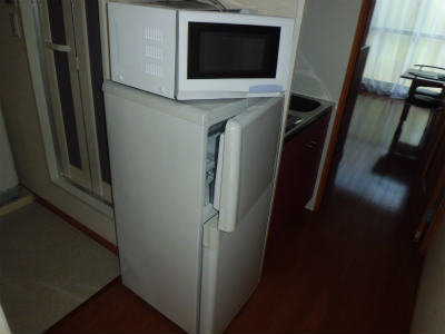 冷蔵庫と電子レンジ。