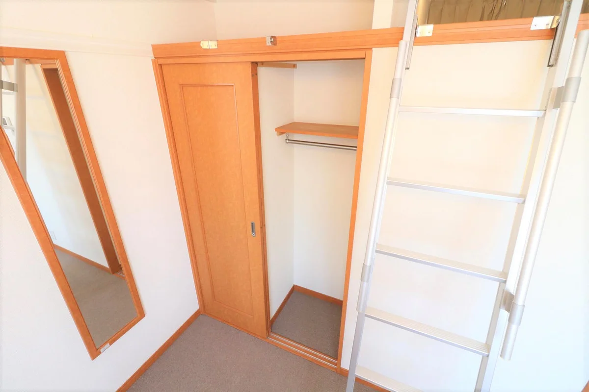 ハシゴを付け替えればクローゼットの上も収納活用が可能！