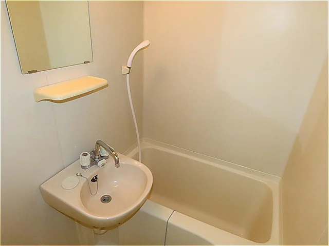 洗面台とユニット式のお風呂です