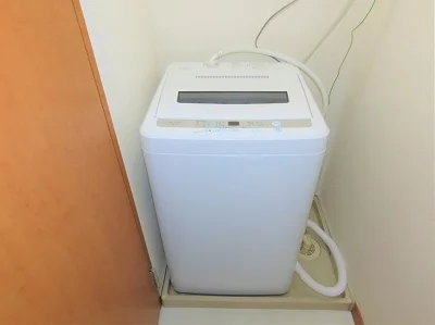 洗濯機も付いています