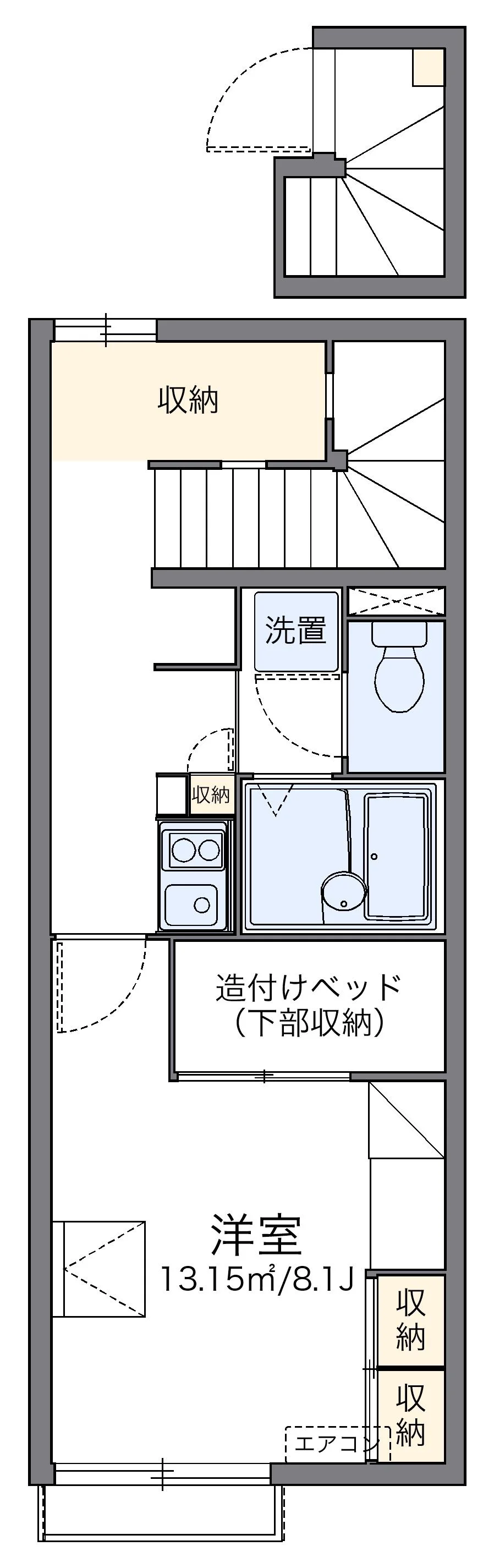 代表的な間取のため実際の間取とは異なる場合があります