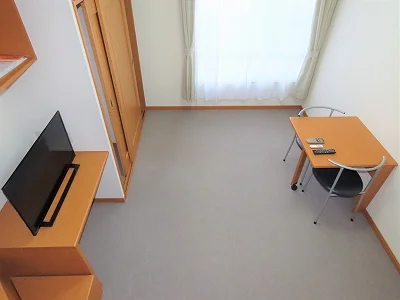 ベッド上からのアングルです