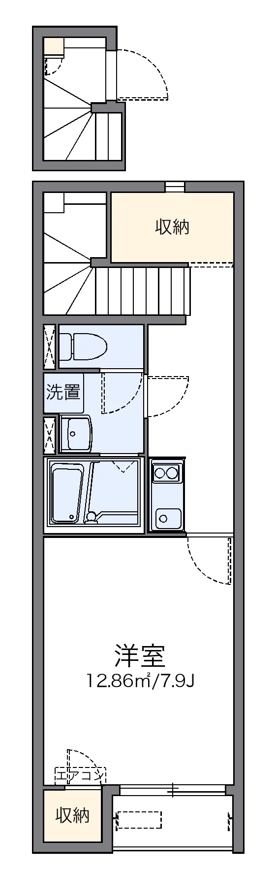 代表的な間取のため実際の間取とは異なる場合があります