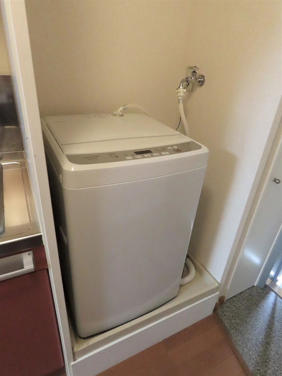 洗濯機も付いています