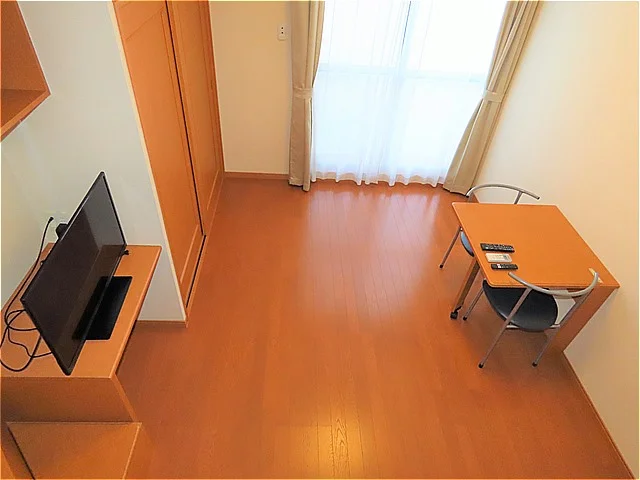 ベッド上からのアングルです