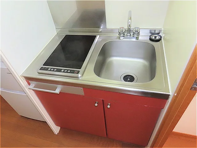 2口の電気コンロまたはIHコンロとなります