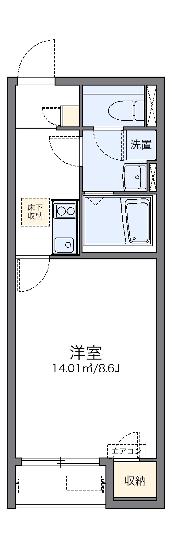 代表的な間取のため実際の間取とは異なる場合があります