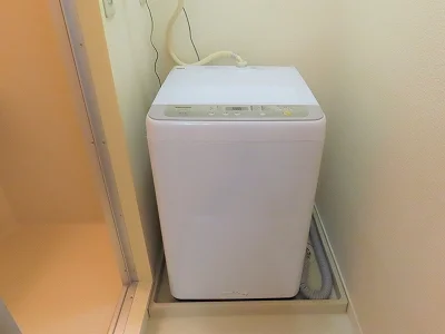 洗濯機も付いています
