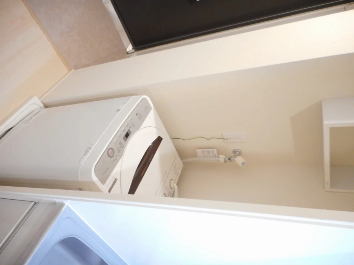 洗濯機も付いています