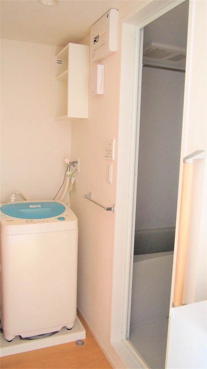 洗濯機も付いています