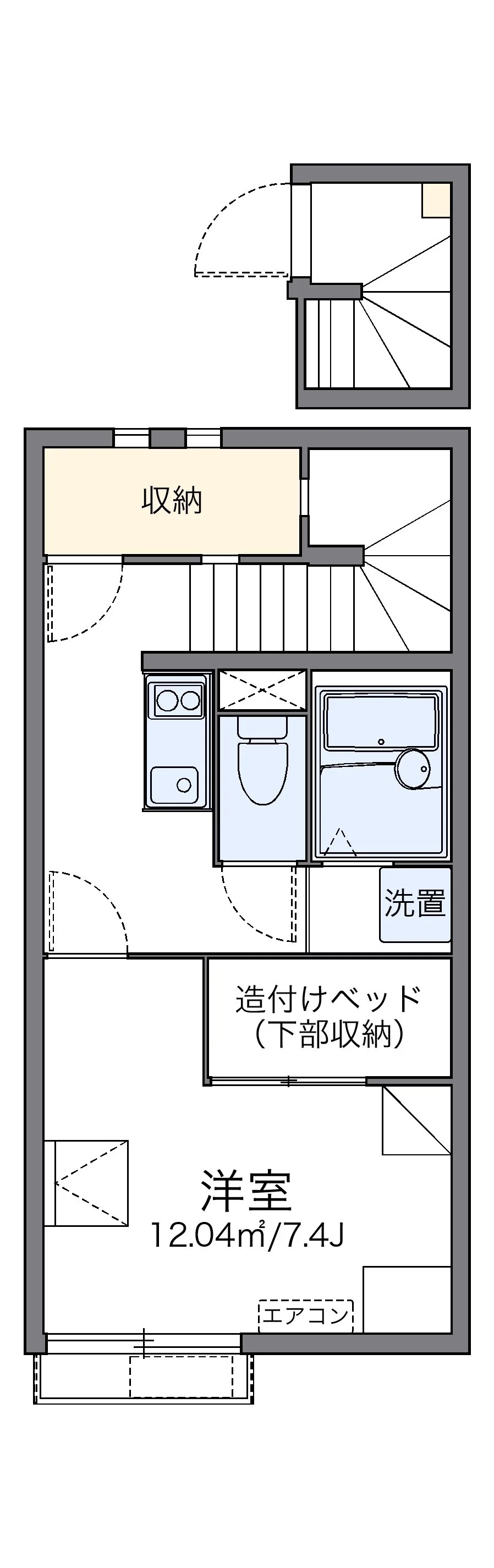 代表的な間取のため実際の間取とは異なる場合があります