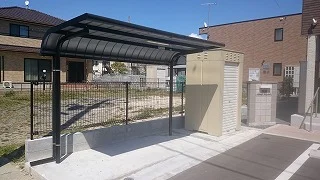 屋根付き駐輪場です。