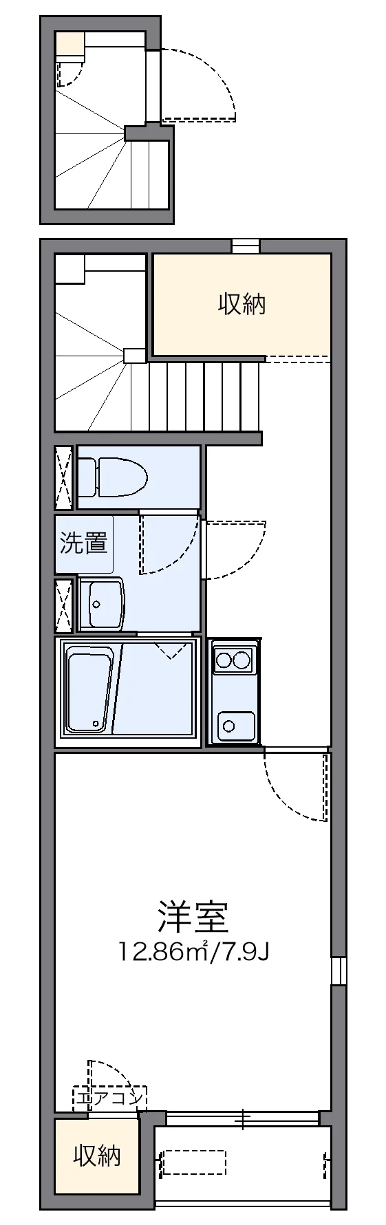代表的な間取のため実際の間取とは異なる場合があります