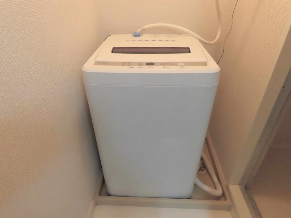 洗濯機も付いています