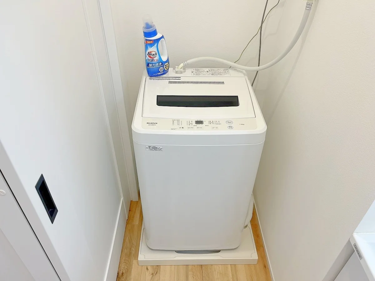 洗濯機は室内にあります☆洗剤も無くなるまでご利用いただけます◎