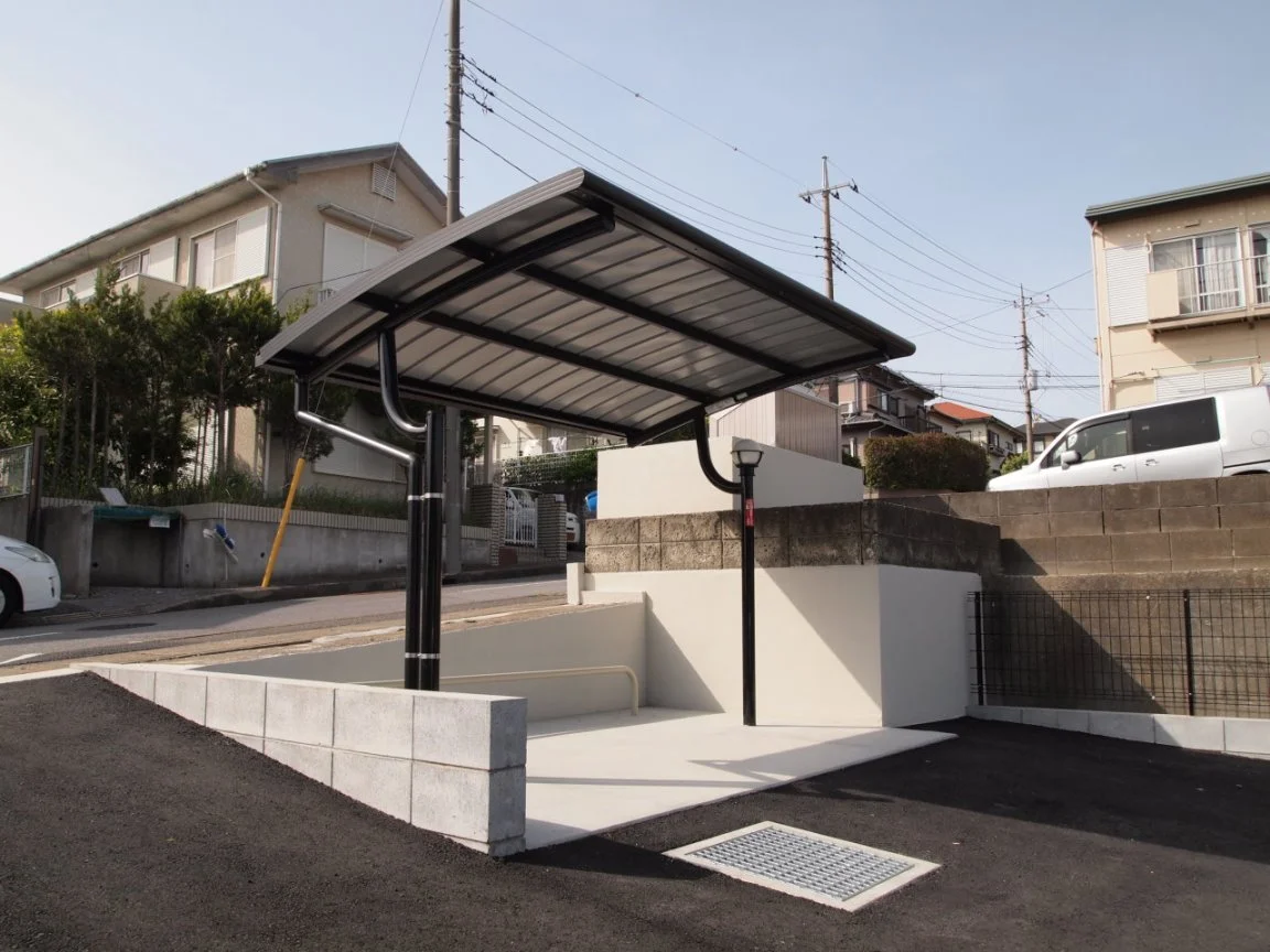 無料でご利用いただける屋根付き駐輪場完備