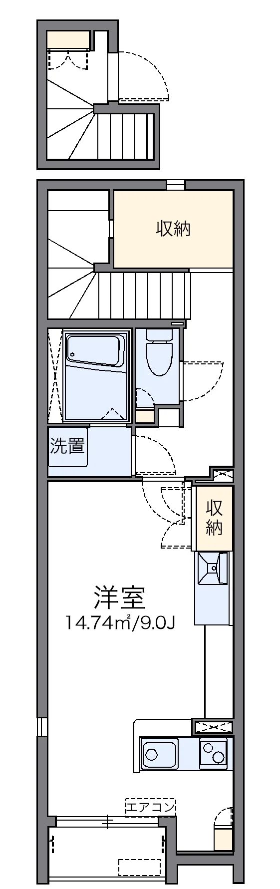 代表的な間取のため実際の間取とは異なる場合があります