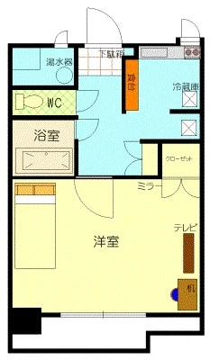 ワンルームとなっています