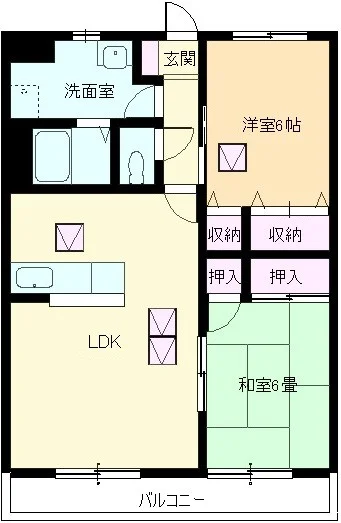 2LDKとなっています。