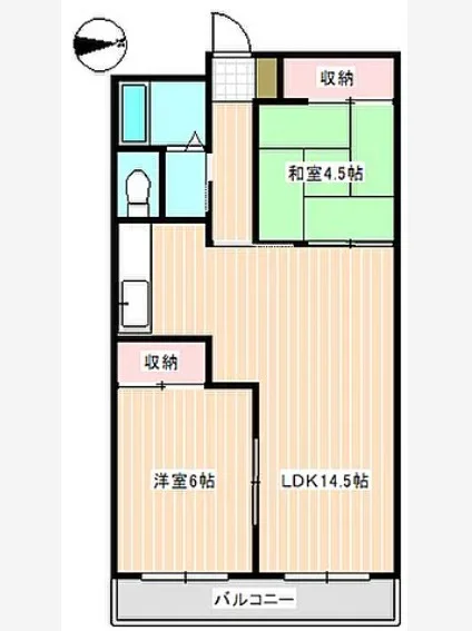 2LDKとなっています。