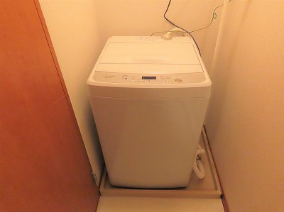 洗濯機も付いています