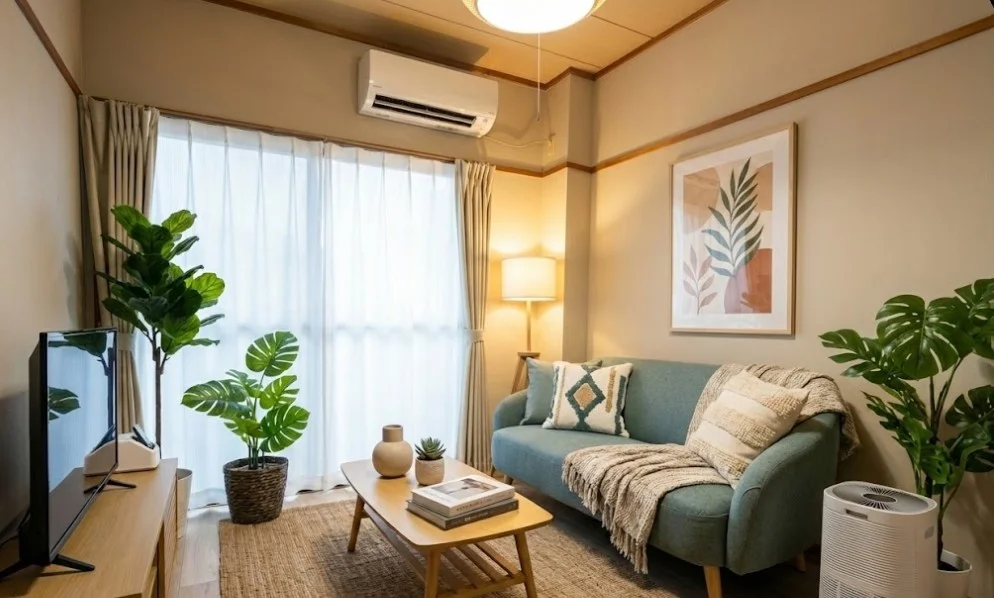 多数名利用で法人様の経費削減に大貢献！開口部複数ありで　日光を取り入れやすい明るい室内です！　家具家電がそろっていて身軽に入居いただけます。