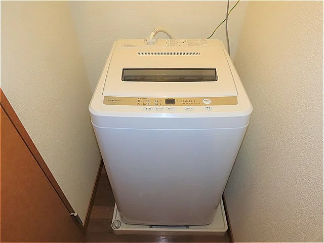 洗濯機も付いています