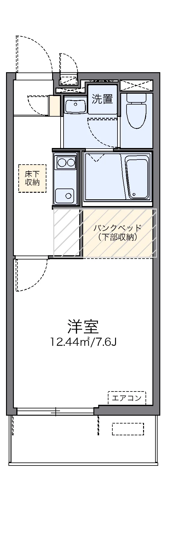 代表的な間取のため実際の間取とは異なる場合があります
