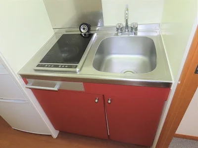 2口の電気コンロまたはIHコンロとなります