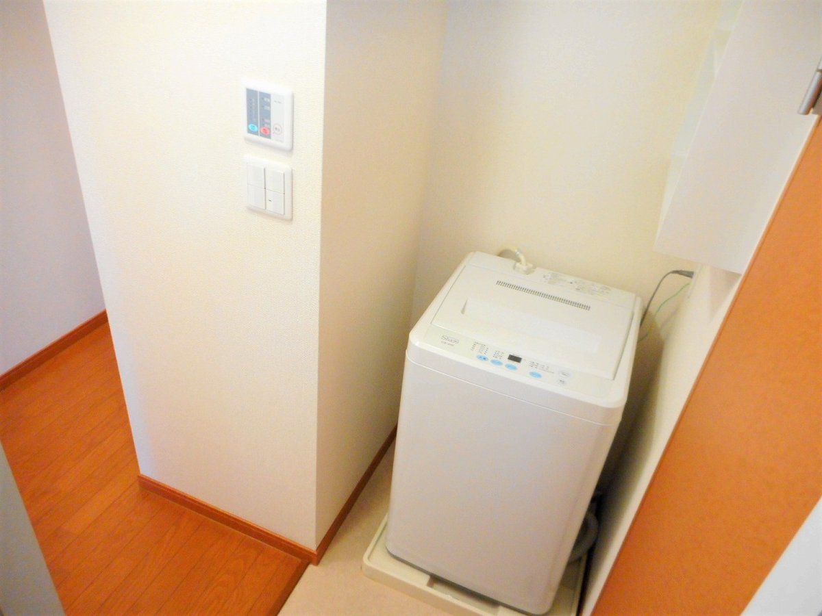 洗濯機も付いています