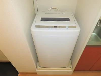 洗濯機も付いています