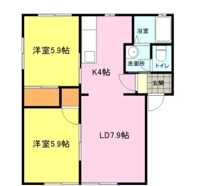 ２LDKとなっています。