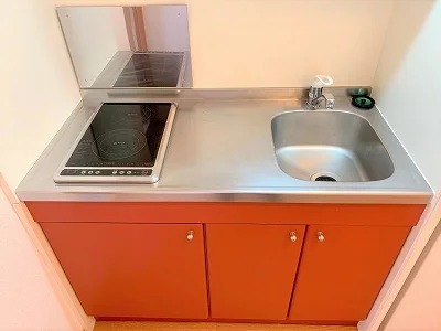 2口の電気コンロまたはIHコンロとなります